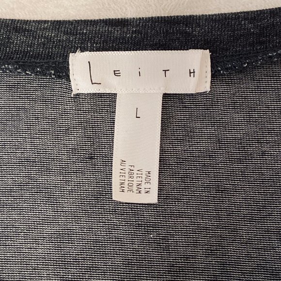 Leith Rouched Long Sleeve Dress, Charcoal gray, NWT - Picture 6 of 7